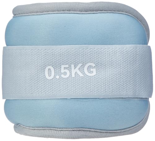 Image of Btag Soft Neoprene Ankle & Wrist Weights (0.5 kg x 2 Pcs) | Adjustable Strap | Unisex Leg & Arm Weight Cuffs for Gym, Workout & Training (Balck)