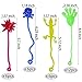 PORAFUK 46 Pieces Vinyl Stretchy Sticky Toys Assorted Novelty Large Sticky Hands, Hammer, Lizards, Skull and Flying Frog for Children Kids Party Favors, Birthdays