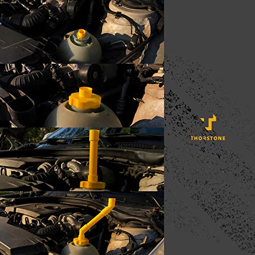 Thorstone Spill Free Radiator Coolant Filling Funnel Kit | No Spill Radiator Funnel Bleeder,with Adapters Fit Universal Vehicles,Clear - Thumbnail 6