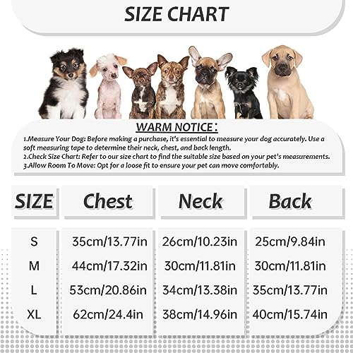 Hjyokuso Wasserdichter Hundemantel, Hundejacke mit Geschirr, Wintermantel Hund für kleine Mittel Große Hunde, Winddichte Winterjacke Hund Outfit mit Reflektierender Streifen und Reißverschluss S-XL
