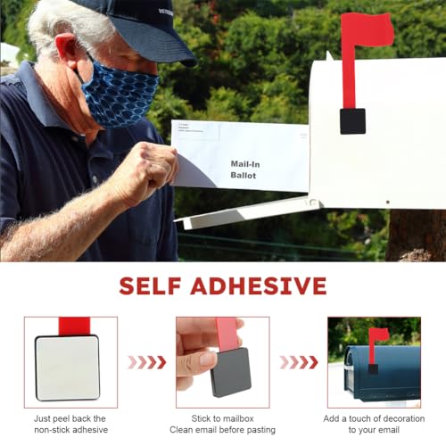 Red Mailbox Flag Replacement Kit - Professional Multi-Directional for Wall-Mount and Post-Mount Mailboxes, No Tools Required, Easy Assembly