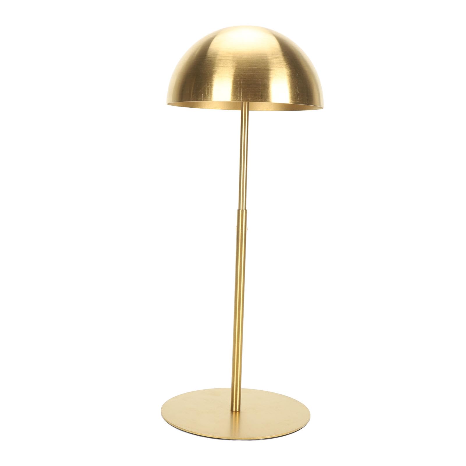 Qcwwy Espositore per Cappelli in Acciaio Inossidabile, Supporto per Cappelli Portatile Regolabile in Altezza Supporto per Testa per Parrucche Antiscivolo Antiruggine per Riporre (GOLD)