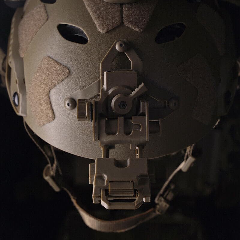 Hanlong Tactical L4G69 Night Vision Mount Helmet Bracket Tipper Car for PVS15/18 GPNVG18, Sand