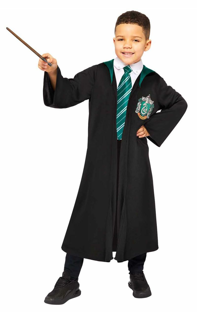 amscanChilds Girls Boys Officially Licensed Warenr Bros. Slytherin Robe Fancy Dress Costume