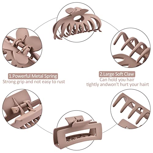 image for Misutaaa 12 Pack Hair Claw Clips include 4.1 inch Large Clip and 2 inc