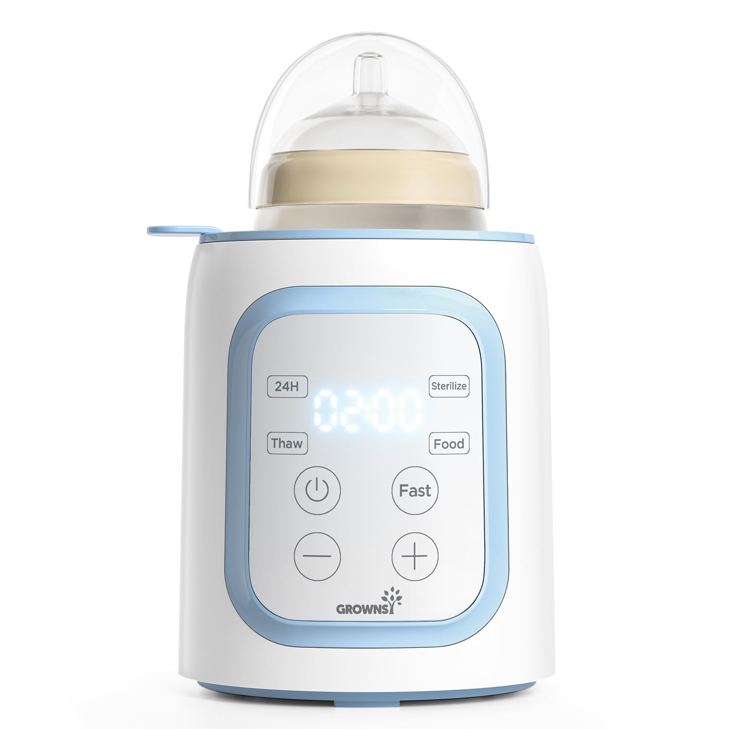 Bottle Warmer, 8-in-1 Fast Baby Milk Warmer with Timer for Breastmilk or Formula, Accurate Temperature Control, Multifunctional Baby Bottle Warmers for All Bottles- Blue