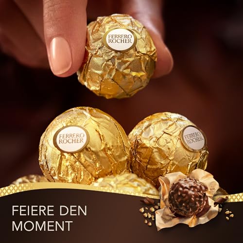 Ferrero Rocher – knusprig-cremige Nuss-Pralinen-Spezialität – Pralinen zum Vatertag – Vatertagsgeschenk für Papa – 1 Packung mit 16 Einzelpralinen 4