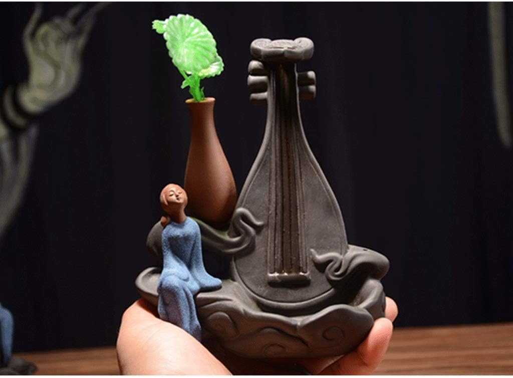 Incense Burner, Handmade Ceramic Incense Holder, Backflow Incense Burner Holder Home Decoration Gift Jewelry Statue Ornament