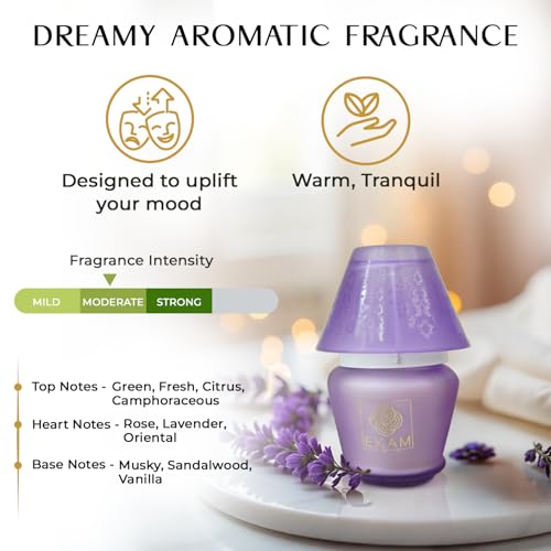 Image of EKAM Scented Frost Glass Lampshade Candle | Lavender Scented Candle | Luxury Fragrances| Ideal for Home Decor, Aromatherapy & Gifting | 22 Hours Burn time |114 g