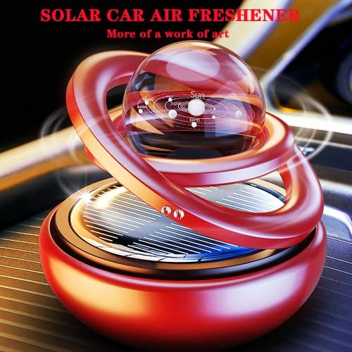 Kwak's Car Air Fresheners Solar Energy Air Purifier For Car Interior Autorotation Decoration Accessories(Red) #TOP5