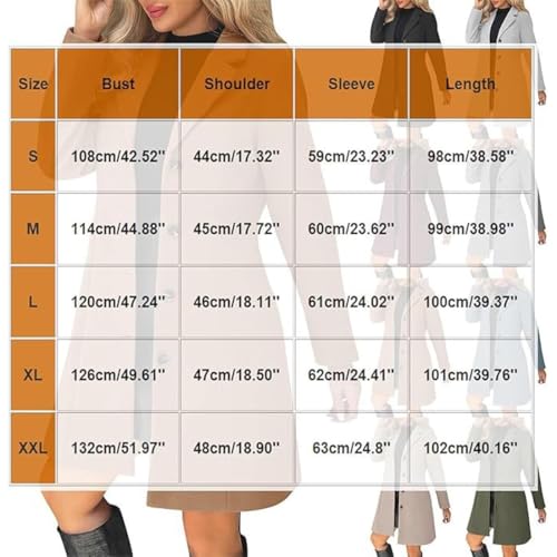 Manteau femme mélange de laine contre le froid avec doublure épaisse - 4