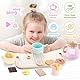 GAGAKU Kinder Holz Teeservice – Holzspielzeug Küchenzubehör mit Teekanne, Tassen, Löffeln & Zubehör – Kreatives Rollenspiel-Set für Mädchen und Jungen