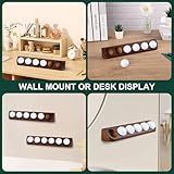 Tapeera 2-Pack Golf Ball Display Case - Wall Mount - Display 12 Standard Golf Balls - Brown Wooden Case - Golf Office Tabletop Decor - Sport Memorabilia Gift for Men - Image 4