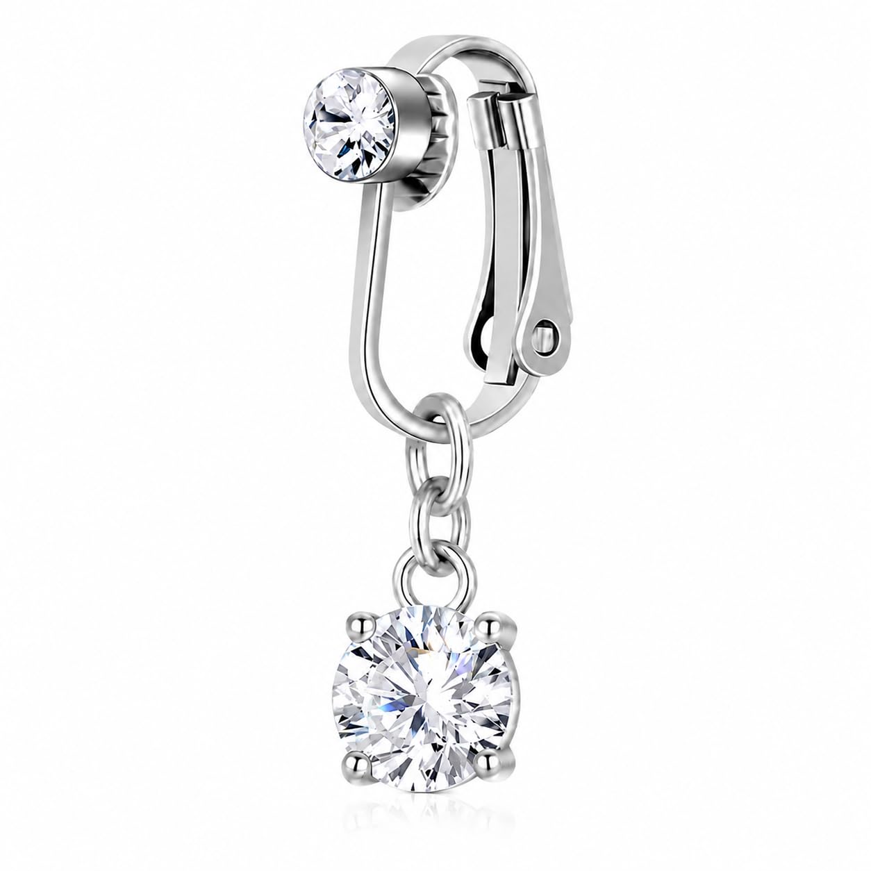 Reusable Fashion Crystal Fake Belly Button Clip-On Ring With Non Piercing For Beach, Party, Festival & Daily Outfit-image-24