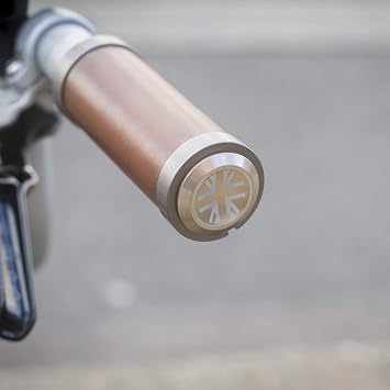 ACEOFFIX Aluminium Handlebar Plugs for BROMPTON Rose Gold PAIR Union Jack