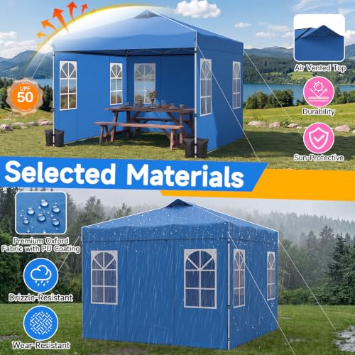 Image of Tangkula 10x10 FT Pop Up Canopy with Center Lock