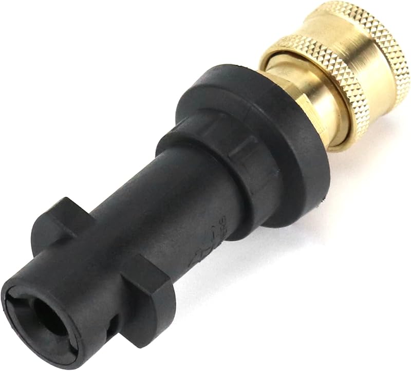 QWORK 1/4 Hüvelyk Sárgaréz Gyorscsatlakozó Kärcher K2 K3 K4 K5 K6 K7 Nyomásmosóhoz - 1/4 pulgada, Brass