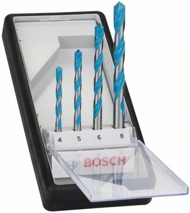 Bosch 2607010521 "Robust Line CYL-9" Multi-Purpose Drill Bit-Set, Silver, Set of 4 Piece