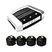 Vesafe Universal Solar TPMS, Wireless Tire Pressure Monitoring System with 4 DIY External Cap Sensors(0-6Bar/0-87Psi), Real-time Display 4 Tires' Pressure and Temperautre. (Gray Display)