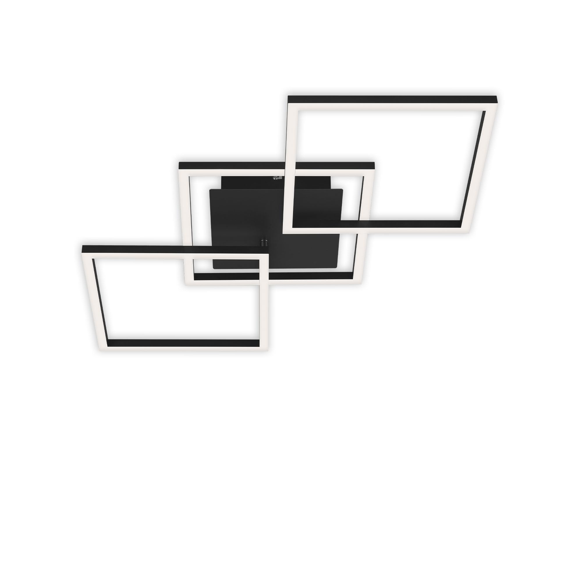Briloner Leuchten - LED Deckenleuchte drehbar, Deckenlampe dimmbar, 36 Watt, 2.600 Lumen, 3.000 Kelvin, schwarz, 763x368x73mm (LxBxH), 3217-015