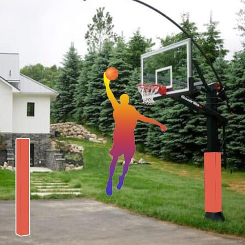 Coussin pour poteau de basket et abri d'auto orange sécurise les jeux des enfants dans la cour