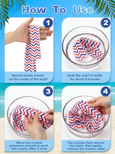 Image of Janmercy 10 Pcs Cooling Neck Wraps Ice Bandanas