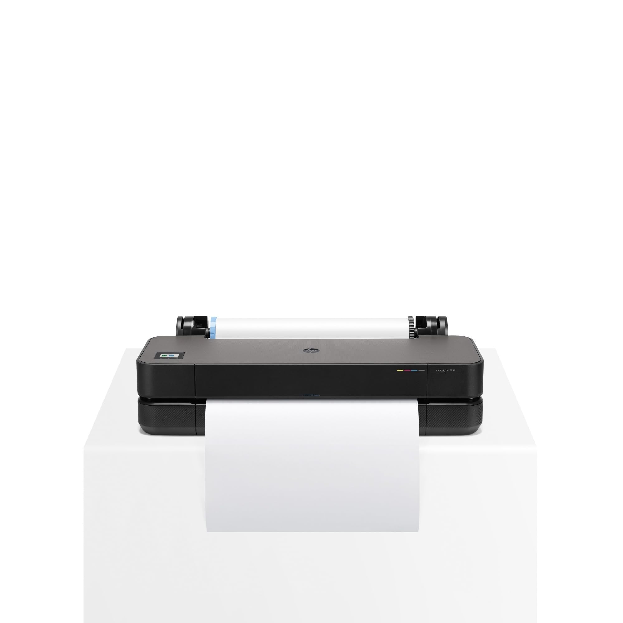 HP DesignJet T230 24 Zoll 61 cm 5HB07D, Großformatdrucker, Plotter, Standard A4-A1, 68 A1-Ausdrucke/Stunde, 35 Sekunden pro Seite, Recyceltes Metall, Click, Schwarz