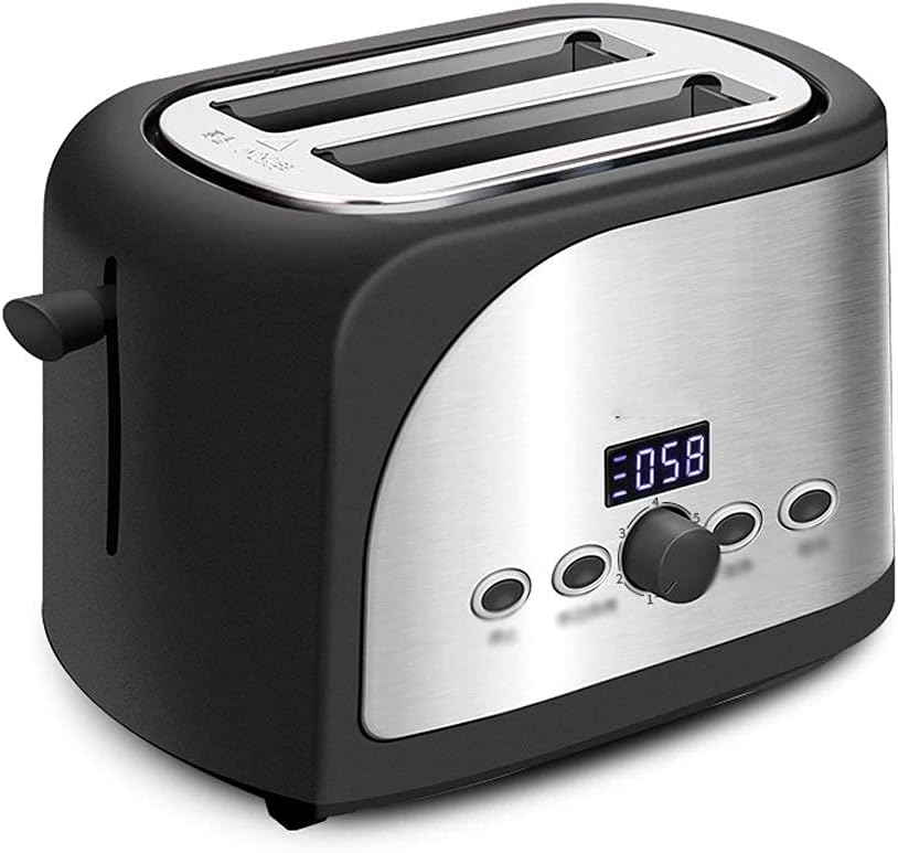 Stainless Steel Bread Maker Electric Toaster Cake Toast Sandwich Oven Grill 2 Slices Automatic Breakfast Baking Machine (Color : A) (B)