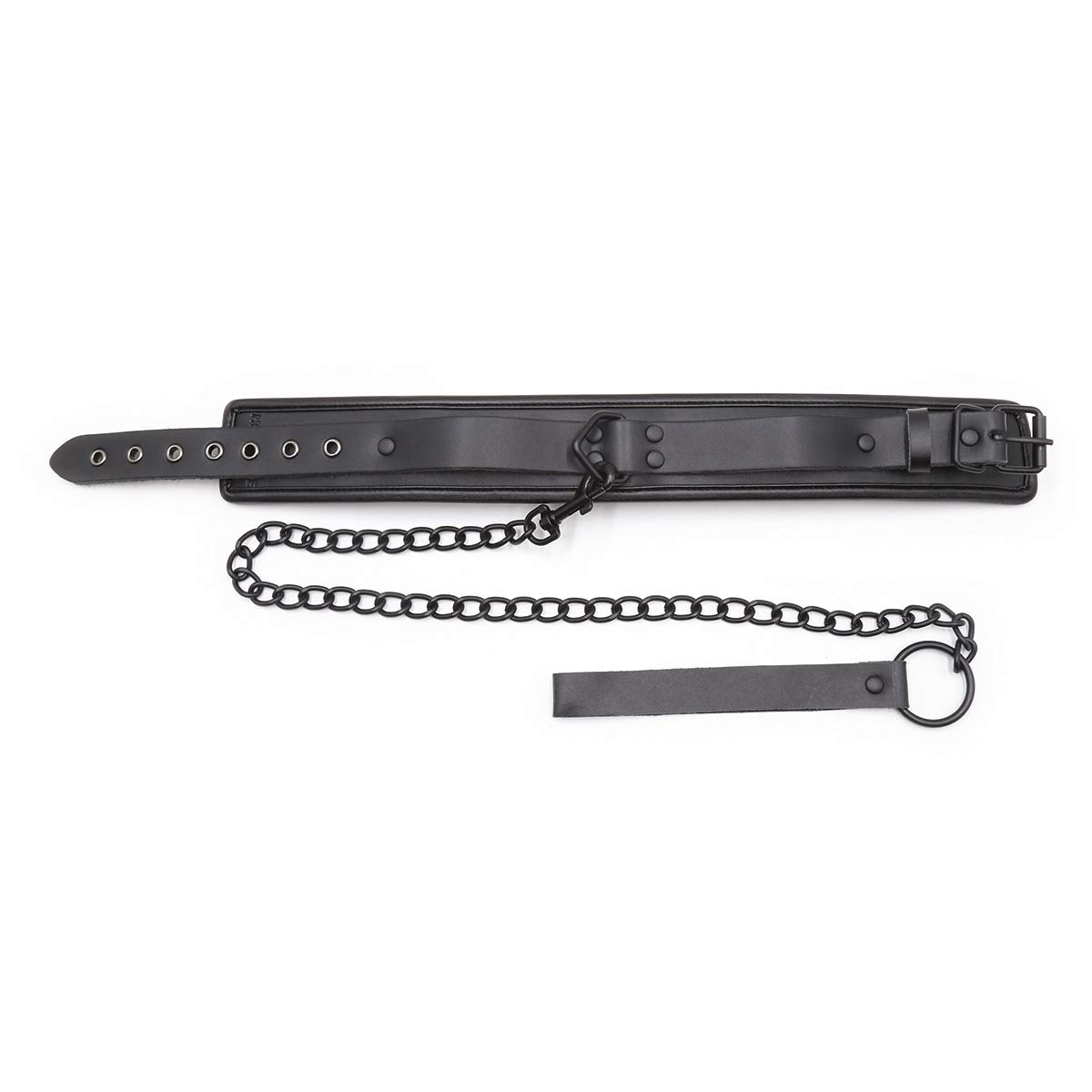 Ensemble BDSM avec Collier, Menottes de Poignets et de Chevilles, Kit de Contention Rembourré Aspect Cuir, Accessoires de Jeu de Rôle Réglables pour Adultes (A)