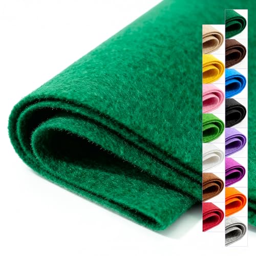 Image of Felt Fabric 36'' X 36'' Large Felt Sheets Stiff Craft Felt by The Yard for DIY Crafts Letter Coaster Flower Ornament Sewing Party Decoration Christmas Supplies Nonwoven (Pure Green)