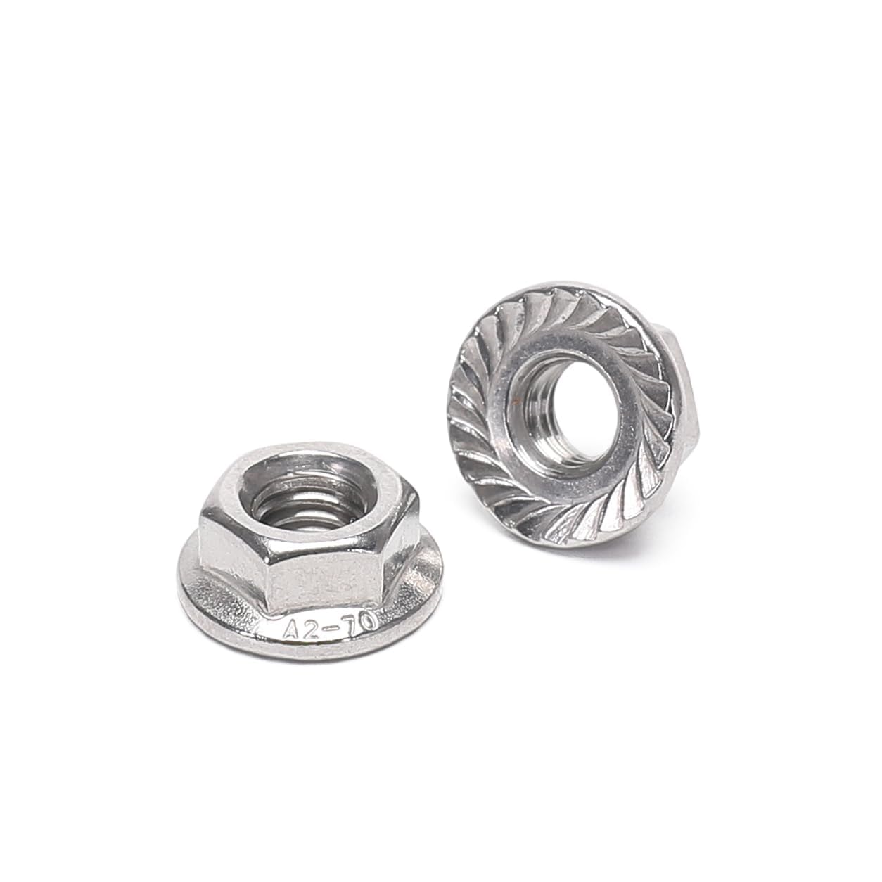 Stainless Steel Flange Nuts - 25 Pack M8 -3