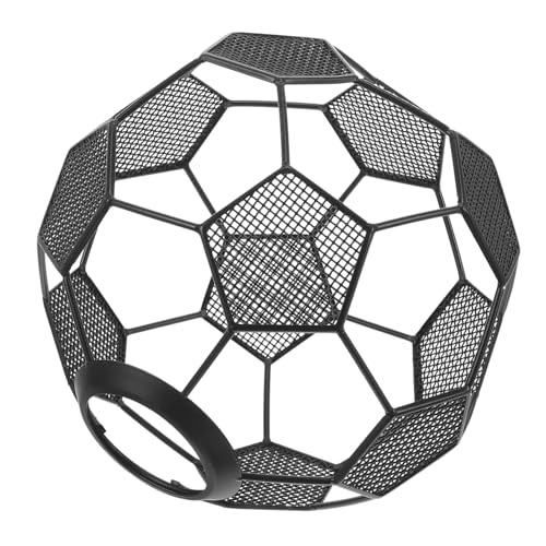 OSALADI Soccer Lamp Shade - Sport Football Shaped Lampshade Hollow Out Metal Ball Cage Pendant Light Cover Hanging Ceiling Chandelier Lamp Shade for Lighting Fixture Bar Home
