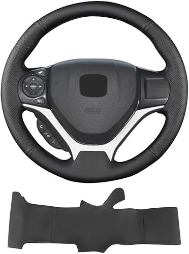 Funda para volante de piel de microfibra para Honda Civic Sport 2015Civic Tourer 2014Civic Sedan Natural Gas Hybrid 2013Civic Si Sedan Coupe Hybrid