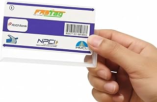 Transparent Card Holder for Car Windshield | Easy Slide Tag Case | Waterproof Dustproof Card Protector | Strong Adhesive S... Price In India