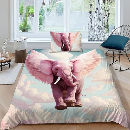Housse de couette microfibre animaux 135x200 évite les plis et repassage - 3