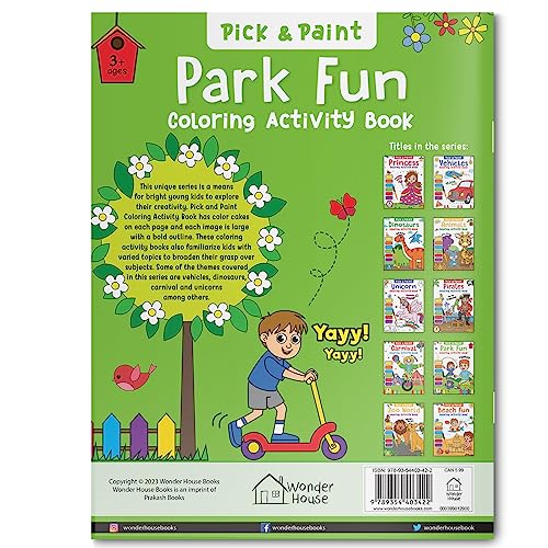 Image of Pick and Paint Coloring Activity Book For Kids: Park fun