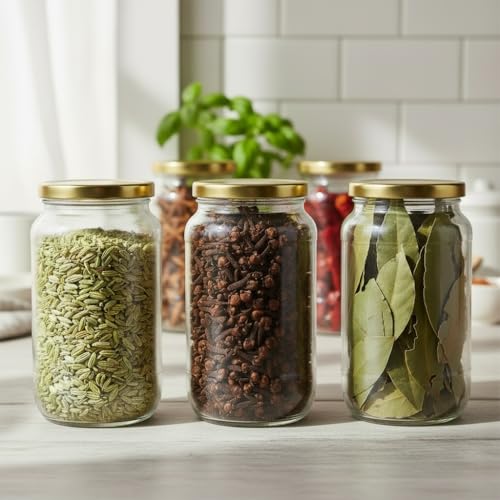 Image of ginoya brothers 1000 Ml kitchen Storage Glass Jars & Containers Pack Of (1)