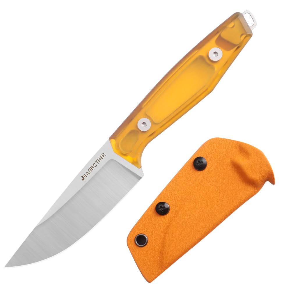 JEABROTHER Mehrzweckmesser mit Klinge aus 14C28N Stahl, Angelmesser, Obstmesser und Küchenmesser, Perfekt für Outdoor-Camping, Wandern und Täglichen Gebrauch (Modell B)