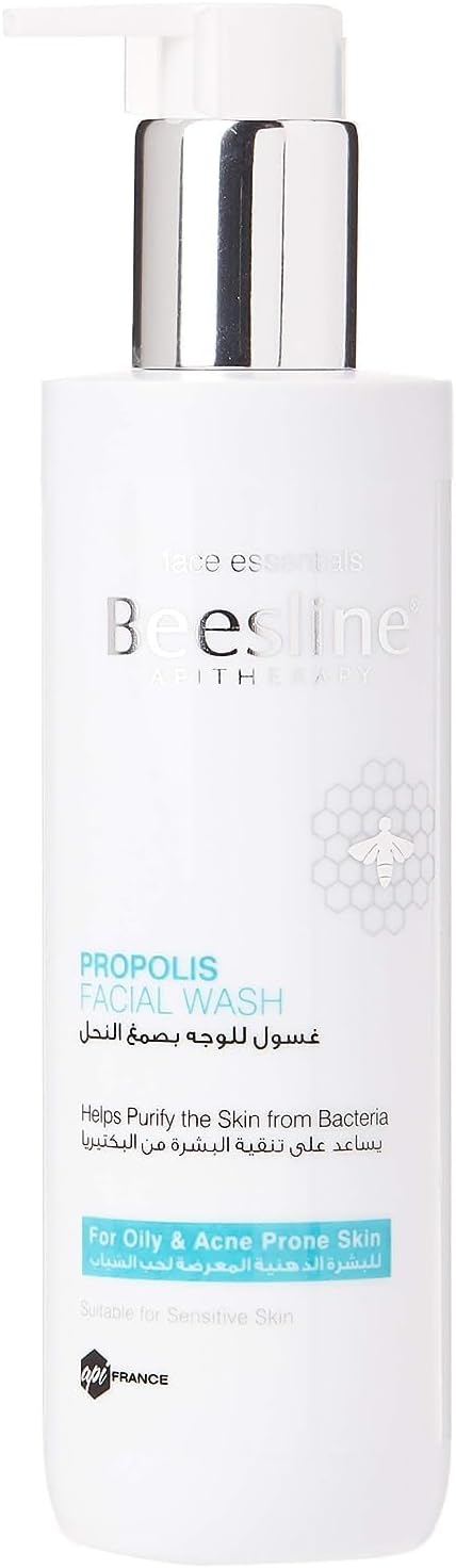 Beesline Propolis Facial Wash, Helps Purify the Skin from Bacteria, For Oily & Acne Prone Skin, 99% Natural Origin Formula, 250ml