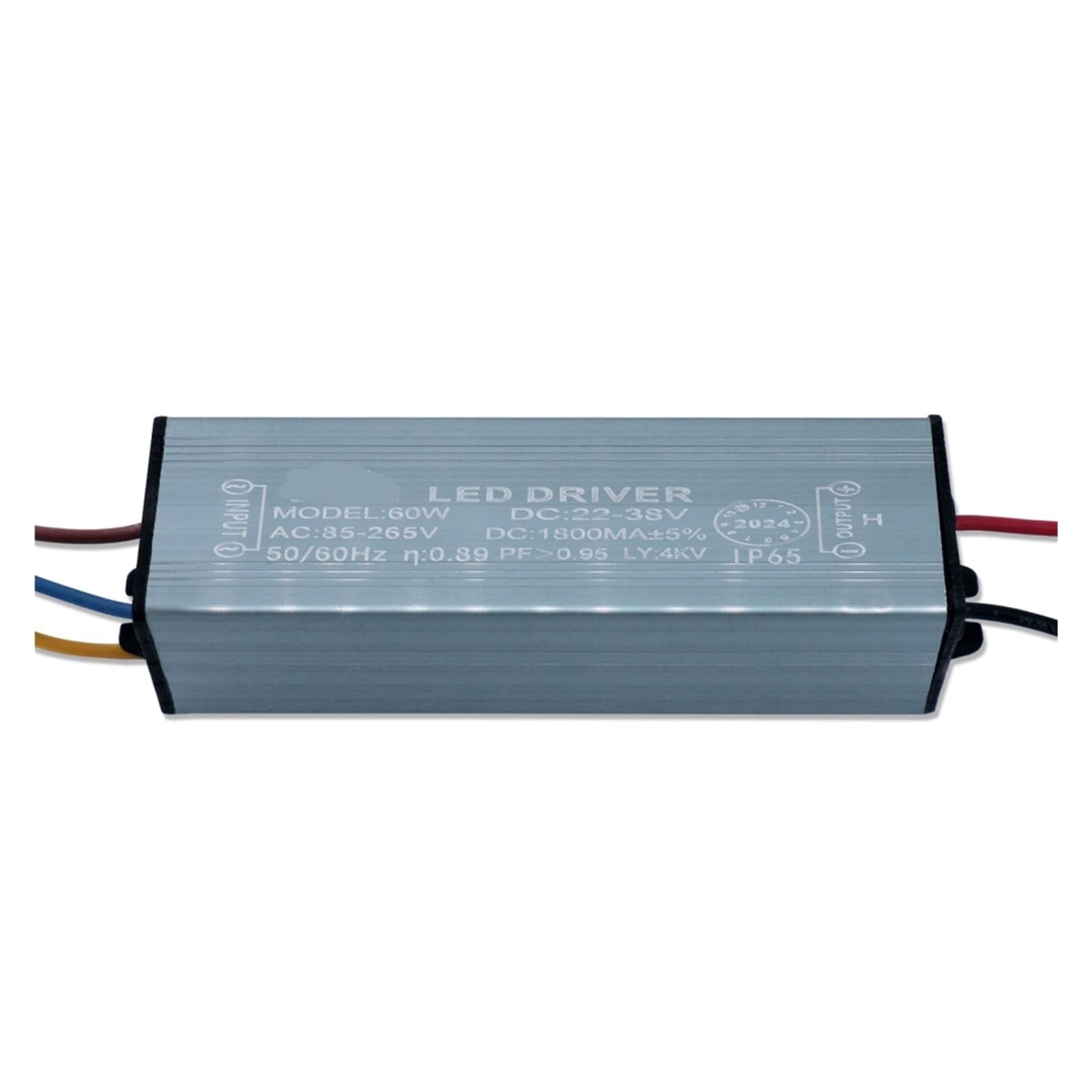 Transformateur LED 60W DC 22-38V 1800mA en aluminium étanche pour éclairage extérieur