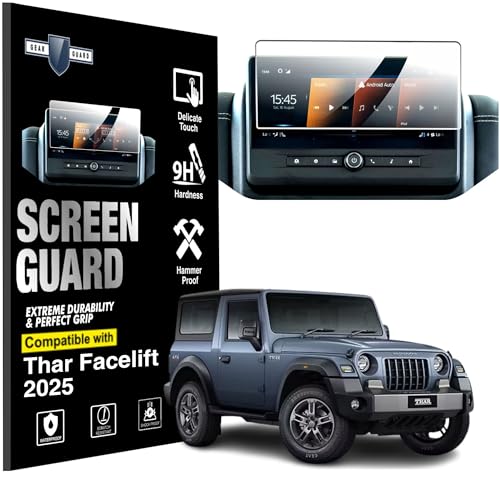 Image of RGY Screen Guard For Mahindra THAR FACELIFT (2025) Infotainment System Protection Film - Clear (Thar Facelift)