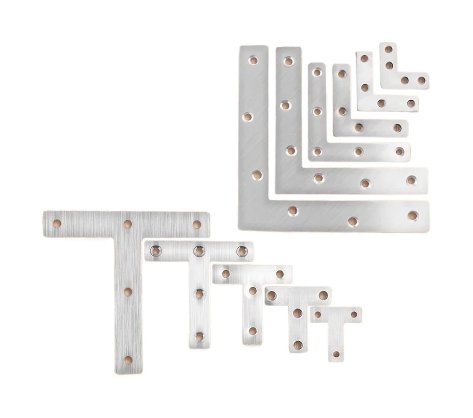 Opeximatun T50x50-4Pcs Angle Brackets, Stainless Steel L Brackets Furniture Corner Code Connector(T50x50-4Pcs)