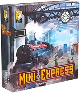 Mini Express by Moaideas Game Design | an Engaging Train Game with Only Two Actions | Strategy Board Game for Family Nights | 1-5 Players