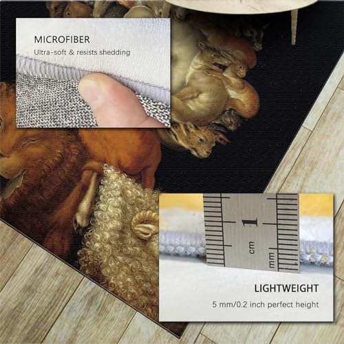 Tapis lavable en machine style Arcimboldo salon grand format 180x270cm - 6