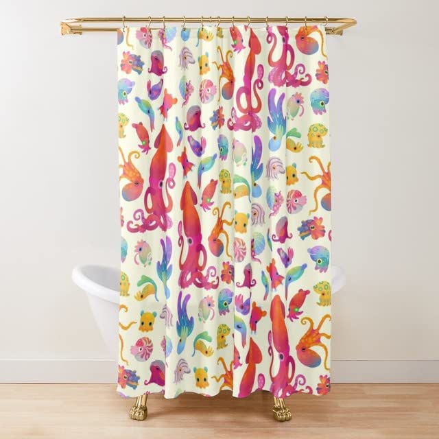 Ginkgo-Blatt Duschvorhang – Botanisches Design, Wasserdicht, 100% Polyester, 183x183 Cm, Mit 12 Haken