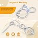 WODHMIEY 4 Pack Horse Tie Ring with Eye Bolt & Safety Snap, 304 Stainless Steel High Strength Training Equipment for Stable, Barn, Fence, Trailer (Carbon Steel, White)