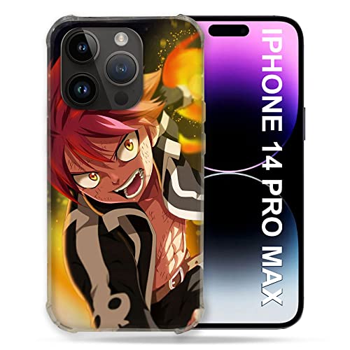 Coque iPhone 14 Pro Plus Fairy Tail Natsu bumper antichoc contre les fissures de vitre