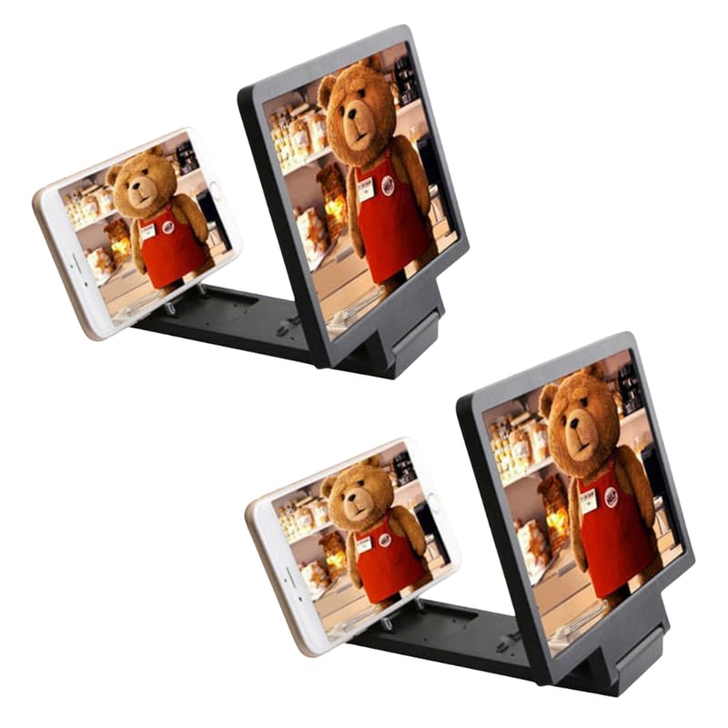 DRUMSTONE ( Buy ONE GET ONE ) Universal 3D HD Screen Amplifier for All Smartphones | Portable Foldable Phone Magnifier with Eye Protection for Family & Friends |15 Years Warranty