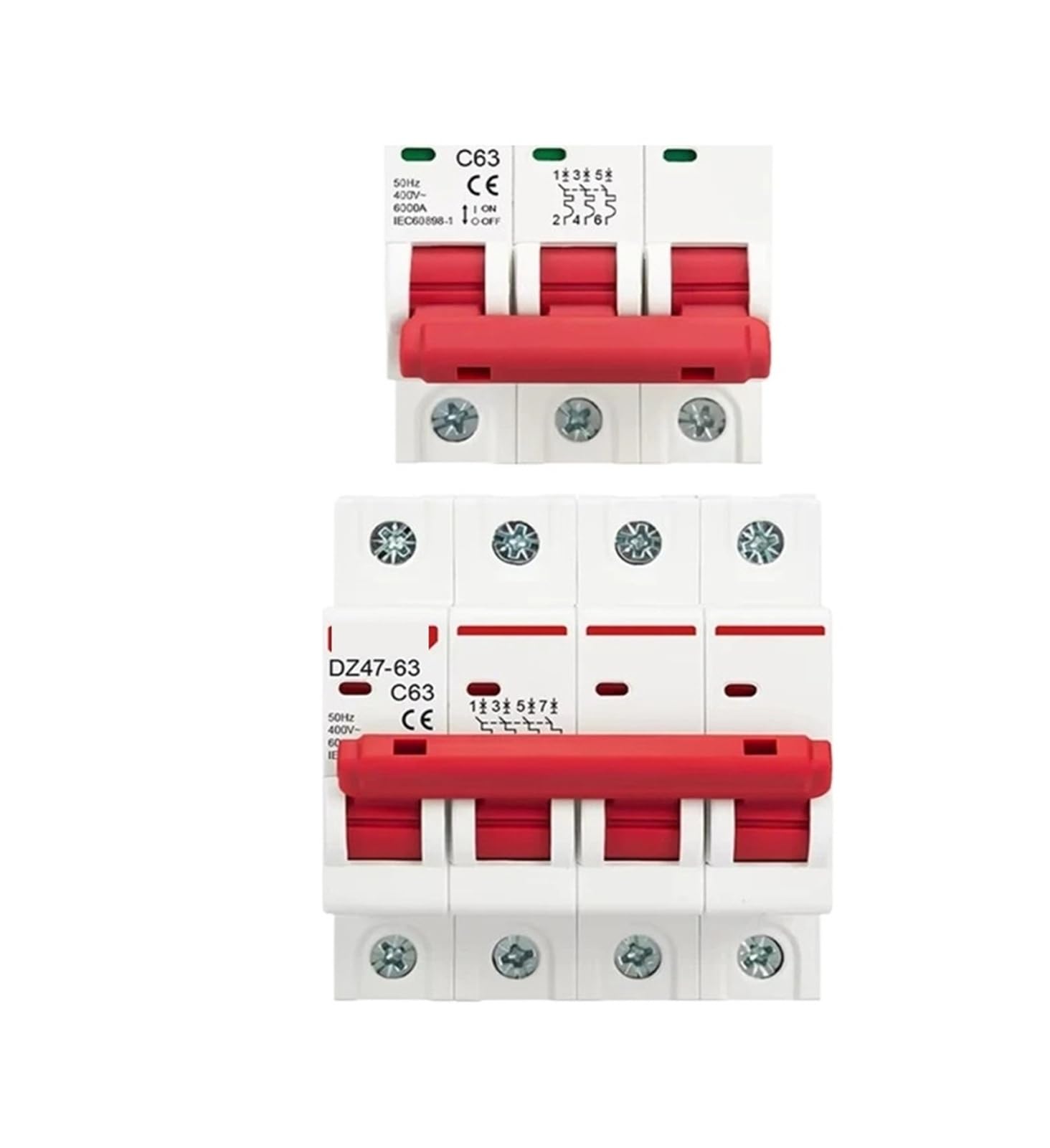 1-4-biegunowy 3A 6A 10A 16A 20A 3Type Wyłącznik automatyczny 35 mm Zdolność wyłączania do montażu na szynie