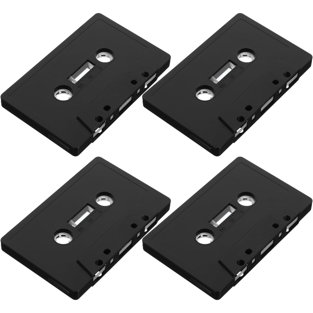 Homoyoyo 4 Pack Black Matte Blank Cassette Tapes for Recording - Recordable Audio Tapes-image-45